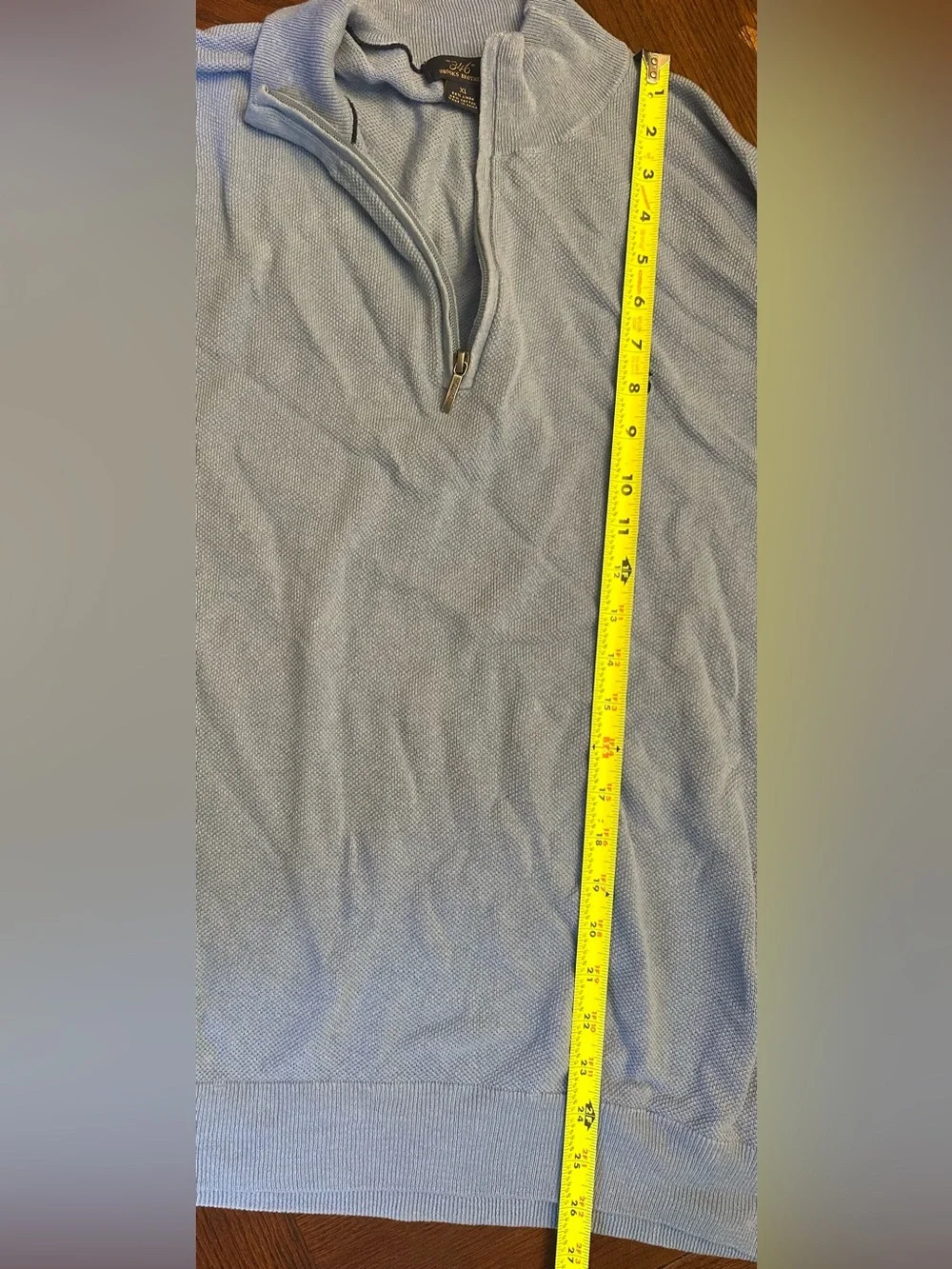 Brooks Brothers Light Blue Quarter-Zip Sweater